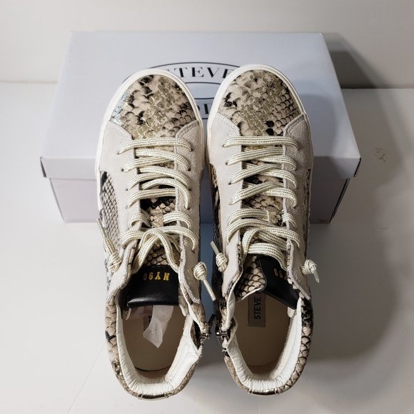 steve madden qualify gold snake embossed high top sneaker